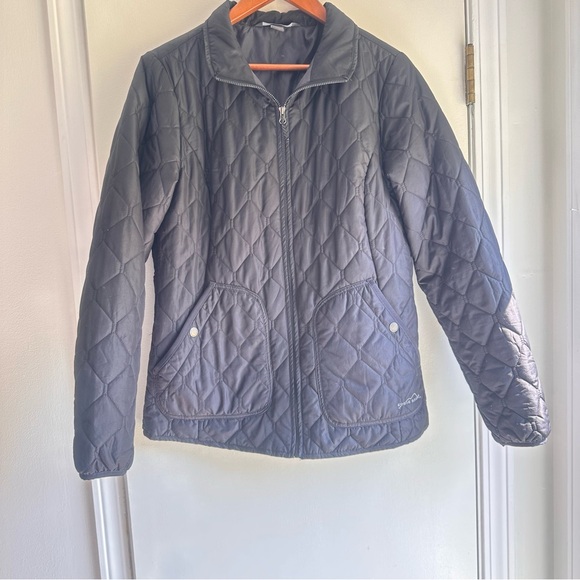 Eddie Bauer Black Quilted Jacket Women’s Medium - Picture 1 of 8